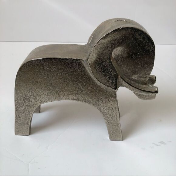 Art deco silver plated elephant statue folk art - Picture 2 of 9